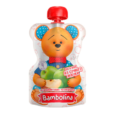 Пюре Яблоко 100 г с 4 месяцев Bambolina 1